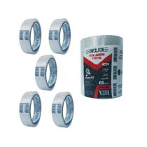 Kit 5 Fita Adesiva Cristal 24mmX 50m Delfix - Fita Adesiva para Empacotamento Leve