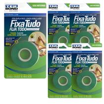 Kit 5 Fita Dupla Face Acrilica 19mm x 2m Tekbond Kit 5 Fita Dupla Face Acrilica 19mm x 2m Tekbond