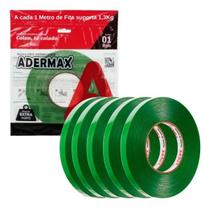 Kit 5 Fita Dupla Face Adesiva EXTRA Forte 5MM X 20M XT080 Adere