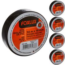 Kit 5 Fita Isolante Pvc Antichamas 30x19mm 10 Und Foxlux