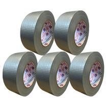 Kit 5 Fita Silver Tape Cinza 50mm X 50mt Eurocel Tpl201