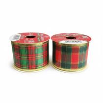 Kit 5 Fitas Aramada Natalina 3,8cm Rolo Decoração Faz Laço Kit 5 Fitas Aramada Natalina 3,8cm Rolo Decoração Faz Laço