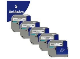 Kit 5 Fitas Compatíveis P/ Rotuladora Brother M231 M-K231 Pt 70 80 90 12mm