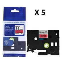Kit 5 Fitas Compatível Brother Tze-461 Vermelha 36Mm Kit 5 Fitas Compatível Brother Tze-461 Vermelha 36Mm