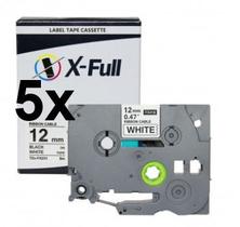 Kit 5 Fitas Flexível Compatível Brother Tz FX231 Branca 12mm