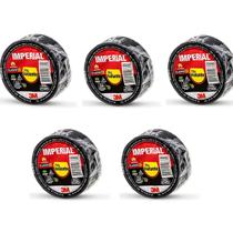 Kit 5 Fitas Isolante Imperial Slim Preto 18mmx20m 3M