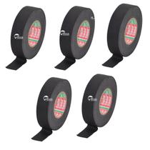 Kit 5 Fitas Isolante Tecido Anti Chama P/chicote 19mm X 25m Kit 5 Fitas Isolante Tecido Anti Chama P/chicote 19mm X 25m