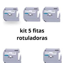 Kit 5 Fitas Rotuladoras Evolut Compatível Mk 231 12mm Pt90