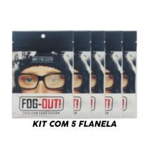 Kit 5 Flanela Antiembaçante Óculos, Viseira - Fog-Out