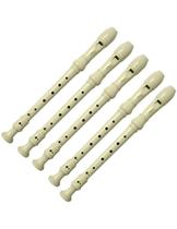 Kit 5 Flautas Doce Dolphin Germanica Soprano Abs Dp123