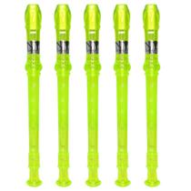 Kit 5 Flautas Doce Germânica Verde Translucida FL 20G G NY Kit 5 Flautas Doce Germânica Verde Translucida FL 20G G NY