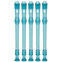 Kit 5 Flautas Doce Soprano Barroca Em C YRS-20B Azul Yamaha
