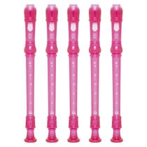 Kit 5 Flautas Doce Soprano Germânica Em C YRS-20G Rosa Yamaha