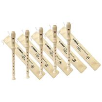 Kit 5 flautas yamaha yrs24bbr soprano barroca