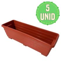 Kit 5 Floreiras De Chão 40cm Jardineiras Para Plantas E Hortas