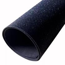 Kit 5 Folhas Eva Preto Glitter Textura Homogênea Lavável Kit 5 Folhas Eva Preto Glitter Textura Homogênea Lavável