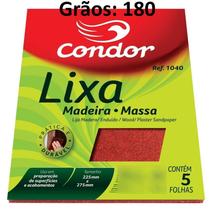 Kit 5 Folhas Lixa para Madeira e Massa Condor - ref.1040