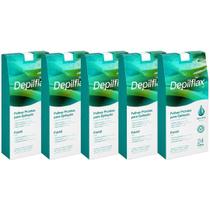 Kit 5 Folhas Prontas Depilação Facial Aloe Vera Depilflax Cera Fria Buco Sobrancelha 24 Unidades Kit 5 Folhas Prontas Depilação Facial Aloe Vera Depilflax Cera Fria Buco Sobrancelha 24 Unidades