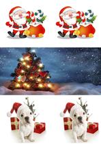 Kit 5 folhas sublimaticas para canecas Tema natal Kit 5 folhas sublimaticas para canecas Tema natal