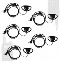 Kit 5 Fone Ouvido Reforçado Para Rádio Baofeng Uv-16 Plus