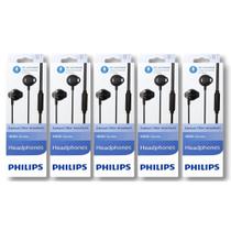 Kit 5 Fones de Ouvido Com Fio e Microfone Preto Philips TAUE101BK/00