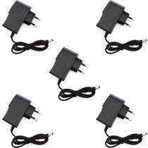 Kit 5 fonte de alimentação 2a 24w biv 12v com led conector p4 galaxy Kit 5 fonte de alimentação 2a 24w biv 12v com led conector p4 galaxy