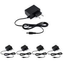 Kit 5 Fontes de Alimentação 12V 1A AC/DC EF 1201 L Intelbras