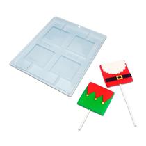 Kit 5 Forma Acetato Pirulito Quadrado Liso Pratica