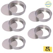 Kit 5 Forma Assadeiras Fundo Falso Removível N 20 Alumínio Multíplas Funções