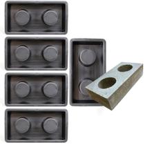 Kit 5 Forma Bloco Ecológico Tijolo Parede Economico 2 Furos 30x15x8 Muro Concreto Cimento Fácil Uso Kit 5 Forma Bloco Ecológico Tijolo Parede Economico 2 Furos 30x15x8 Muro Concreto Cimento Fácil Uso