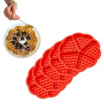 Kit 5 Forma De Silicone Para Waffle Air Fryer Chocolate Muffin Assadeira