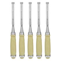 Kit 5 Formão Madeira Corte Entalhe 1/2 Pol 12Mm Tradestar