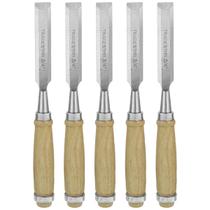 Kit 5 Formão Madeira Corte Entalhe 3/4 Pol 19MM Tradestar Kit 5 Formão Madeira Corte Entalhe 3/4 Pol 19MM Tradestar