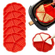 Kit 5 Formas De Silicone Waffle Chocolate Air Fryer Ovo 5 Cavidades