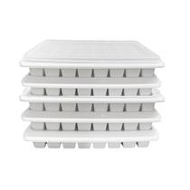 Kit 5 Formas Gelo Com Tampa Polipropileno 40 Cubos 25ml