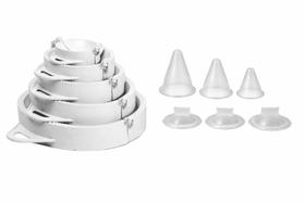 Kit 5 Formas Modeladoras de Pastel com 3 Formas de Coxinhas