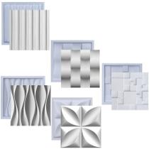 Kit 5 Formas Molde Para Gesso 3D E Cimento Abs