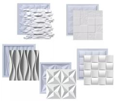 Kit 5 Formas Molde Para Gesso 3D E Cimento Abs