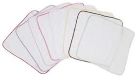 Kit 5 Fralda De Boca Quadriculada 33x33cm Com Crochê