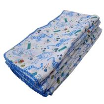 Kit 5 Fralda De Pano Bebê Do Pooh 70X70 Com Crochê Masculino Kit 5 Fralda De Pano Bebê Do Pooh 70X70 Com Crochê Masculino