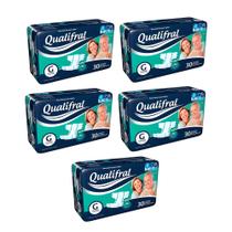 Kit 5 Fralda Geriátrica Qualifral Econômico G 30 Unidades cada Kit 5 Fralda Geriátrica Qualifral Econômico G 30 Unidades cada