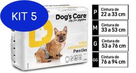 Kit 5 Fralda Macho M Pacote Com 6 Unidades Dogs Care