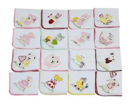 Kit 5 Fralda Pano Bebê Bordada 70X70Cm Com Crochê Feminino Kit 5 Fralda Pano Bebê Bordada 70X70Cm Com Crochê Feminino