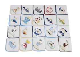 Kit 5 Fralda Pano Bebê Bordada 70X70Cm Com Crochê Masculino Kit 5 Fralda Pano Bebê Bordada 70X70Cm Com Crochê Masculino