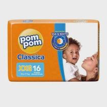 KIT 5 FRALDA POMPOM CLASSICA JUMBO XXG 16 = 80 un