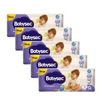 Kit 5 Fraldas Babysec Galinha Pintadinha Premium Mega G com 26 unidades