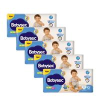 Kit 5 Fraldas Babysec Ultrasec Hiper Galinha Pintadinha G com 60 unidades Kit 5 Fraldas Babysec Ultrasec Hiper Galinha Pintadinha G com 60 unidades