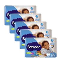 Kit 5 Fraldas Babysec Ultrasec Jumbinho Galinha Pintadinha XXG com 12 unidades