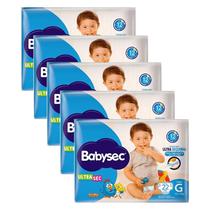 Kit 5 Fraldas Babysec Ultrasec Jumbo Galinha Pintadinha G com 22 unidades