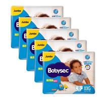 Kit 5 Fraldas Babysec Ultrasec Jumbo Galinha Pintadinha XXG com 16 unidades